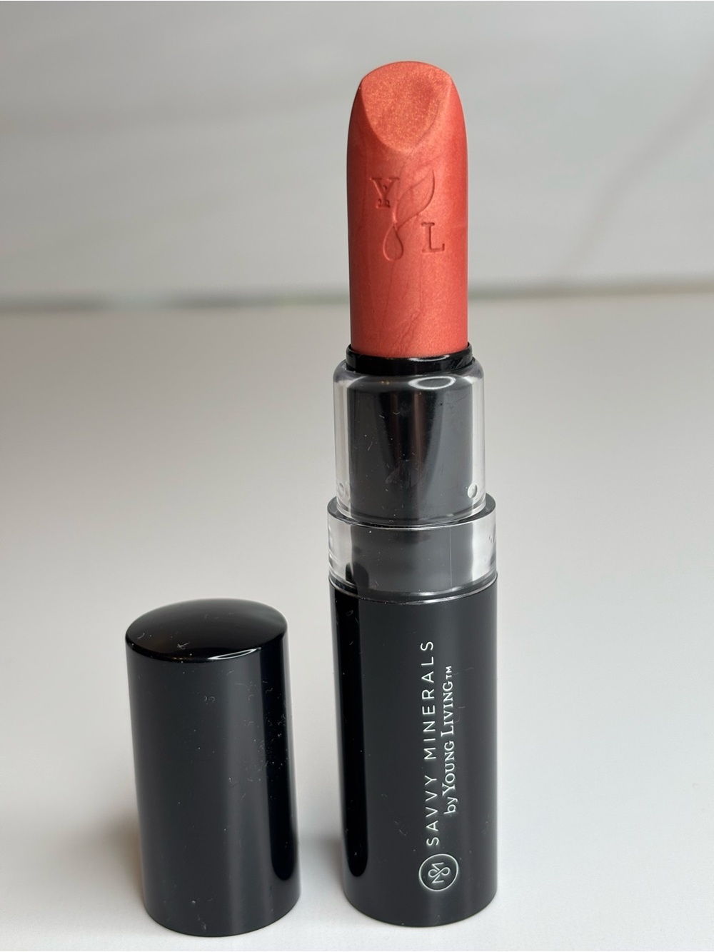 Savvy Minerals Coral Satin Lipstick - Warm Coral Shade